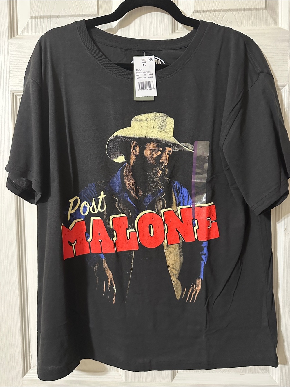 Post Malone Kids' Graphic Tee - Black with Red Lettering
